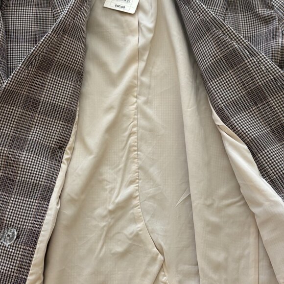 A New Day Plaid Double Breasted Boxy Fit Blazer Fully Lined Size Medium NWT - Picture 8 of 10